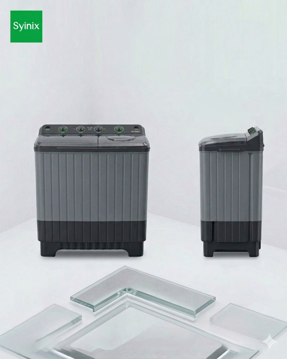 
Syinix 8.5KG Top Load Twin Tub Washing Machine (E8WTMG) + 2 years Warranty - Grey